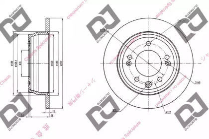 Тормозной диск DJ PARTS BD1359